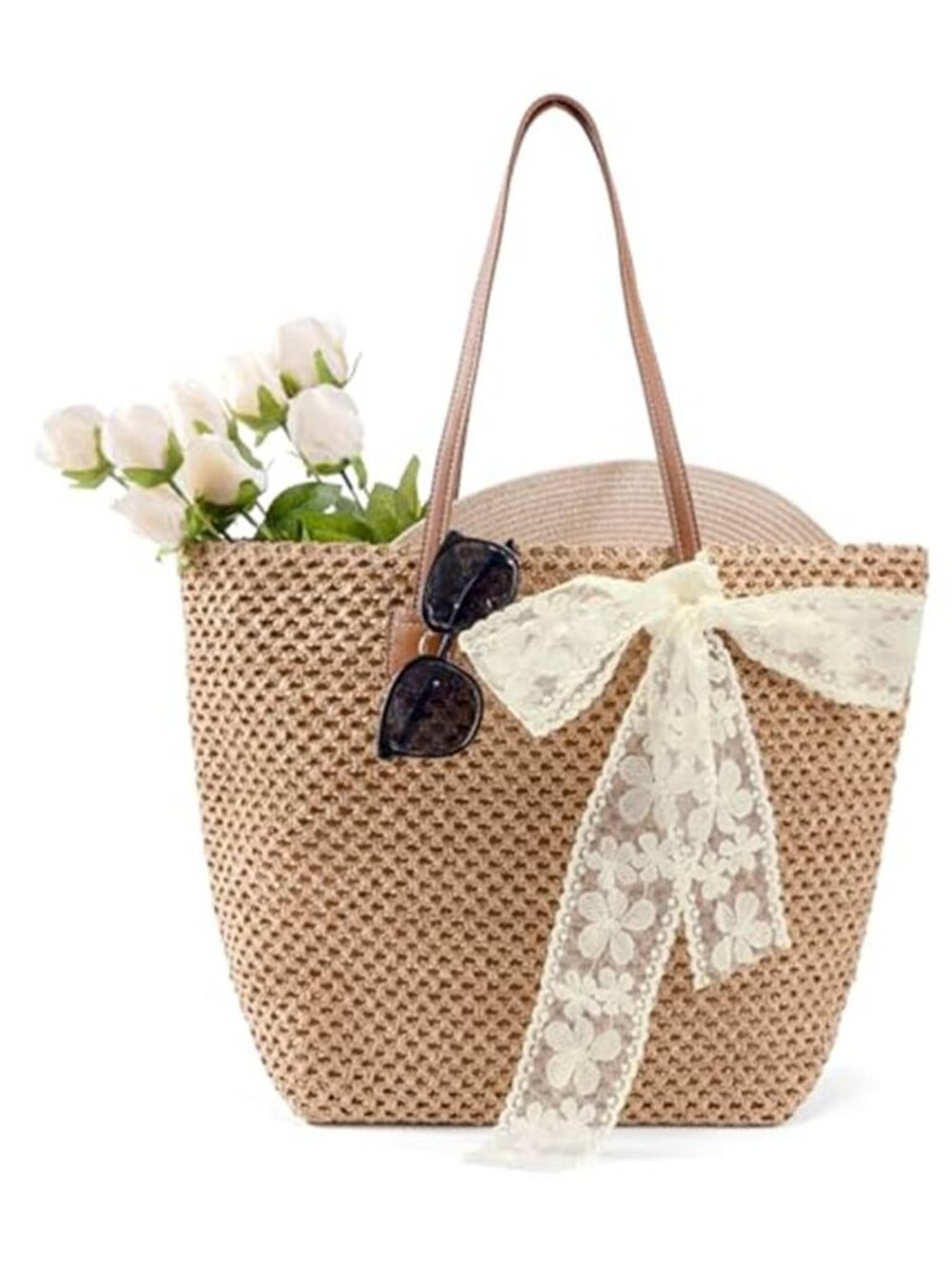 Beach Tote Bag for Women: 2026 Large Woven Handbag with Zipper Perfect